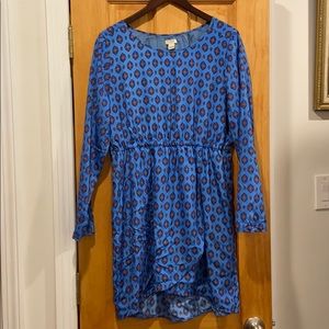 J. Crew Long-sleeve faux wrap dress